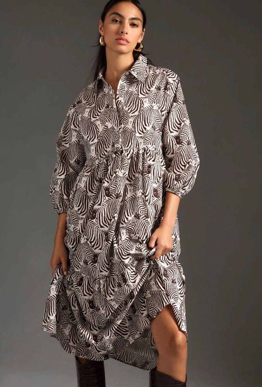 Anthropologie Maeve Zebra dress XS